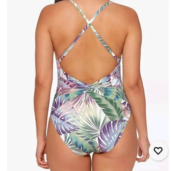 Nwt Bleu Rod Beattie Tropical Print Women's ONE PIECE Its A Breeze Swimsuit 8 - Picture 2 of 5